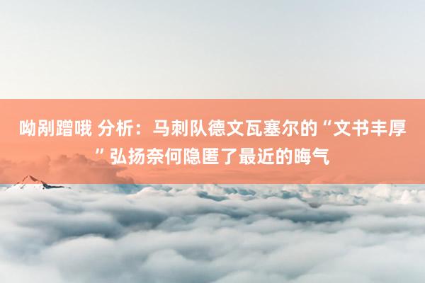 呦剐蹭哦 分析：马刺队德文瓦塞尔的“文书丰厚”弘扬奈何隐匿了最近的晦气